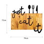 Wallity Just Eat It Escultura de pared en Nogal y Negro
